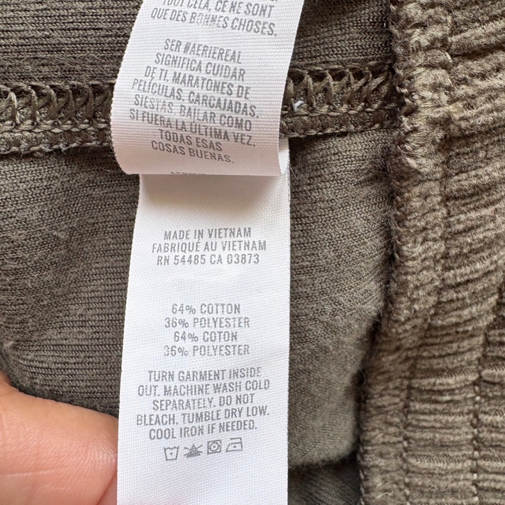 Aerie Dark Olive Green Cropped Corduroy Full Zip Utility Jacket, Small, Y2K - Picture 5 of 6